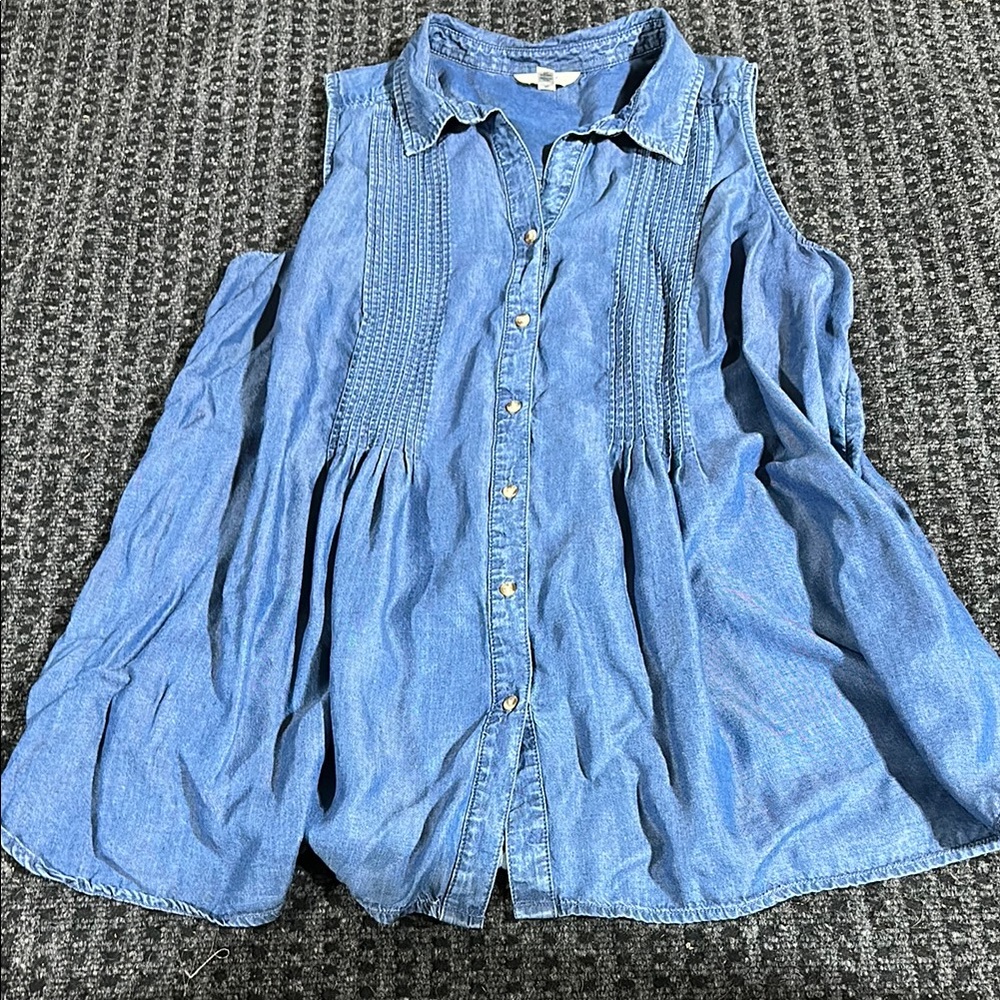 Terra & Sky Blue Sleeveless Tunic